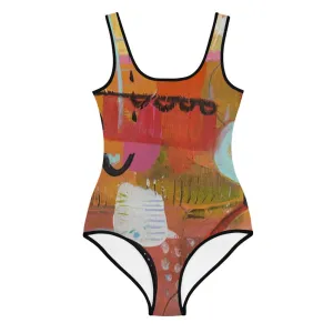 Girls Swimsuit "Circles in the Sand"