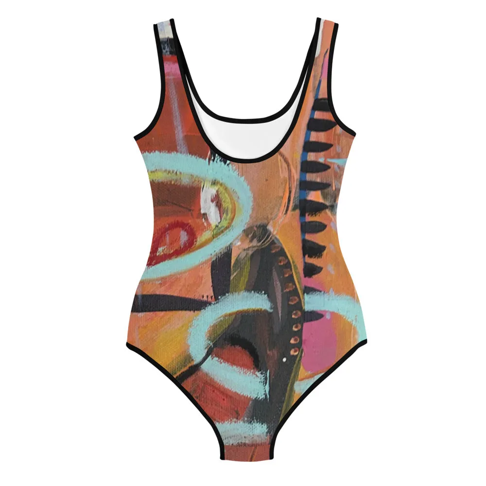 Girls Swimsuit "Circles in the Sand"