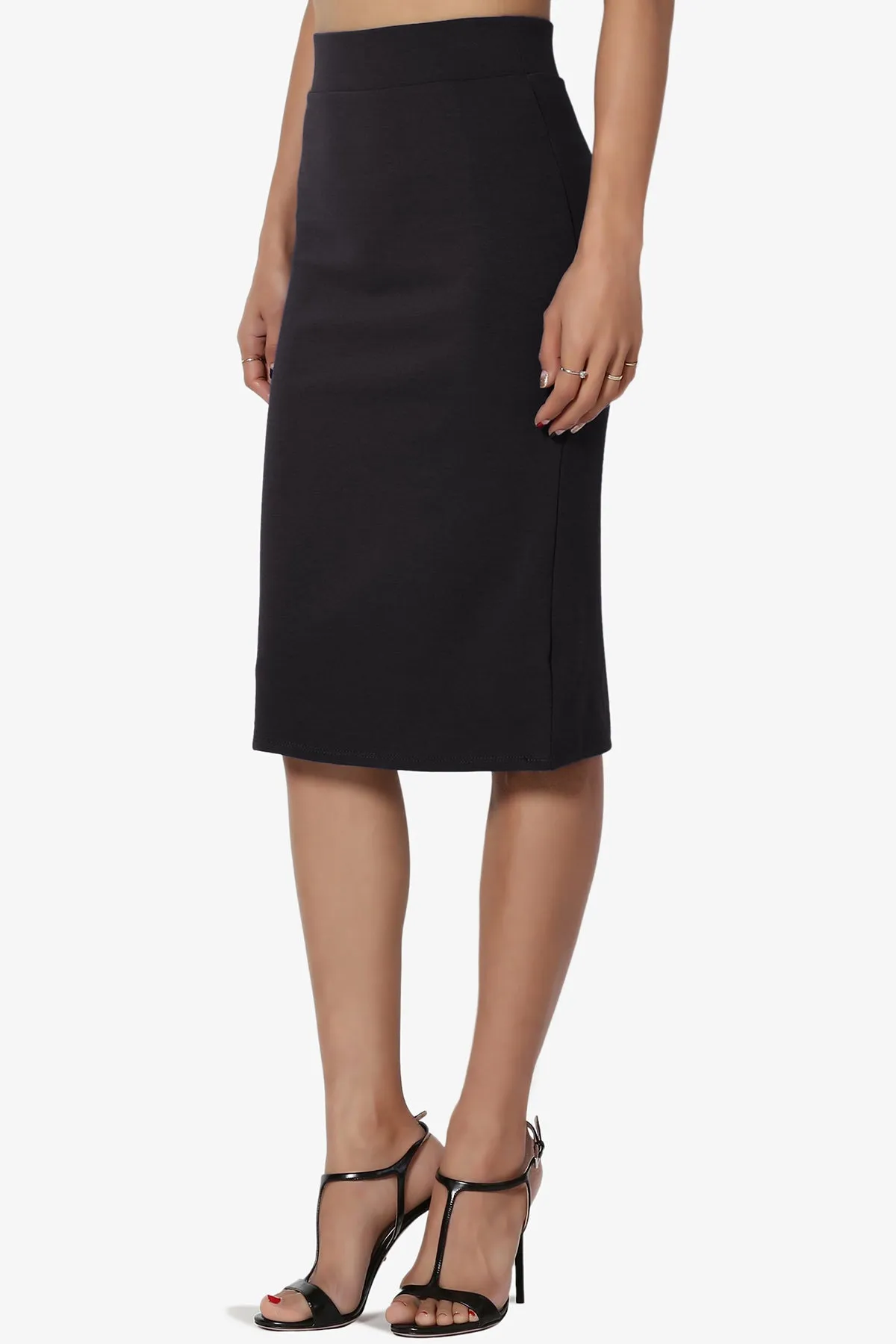 Gisele Ponte Basic Knee Pnecil Skirt