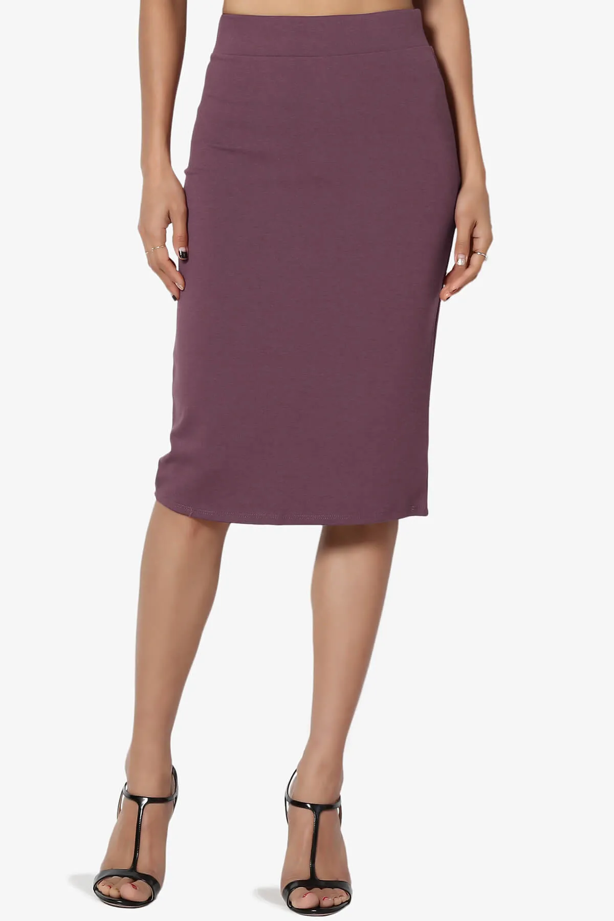 Gisele Ponte Basic Knee Pnecil Skirt