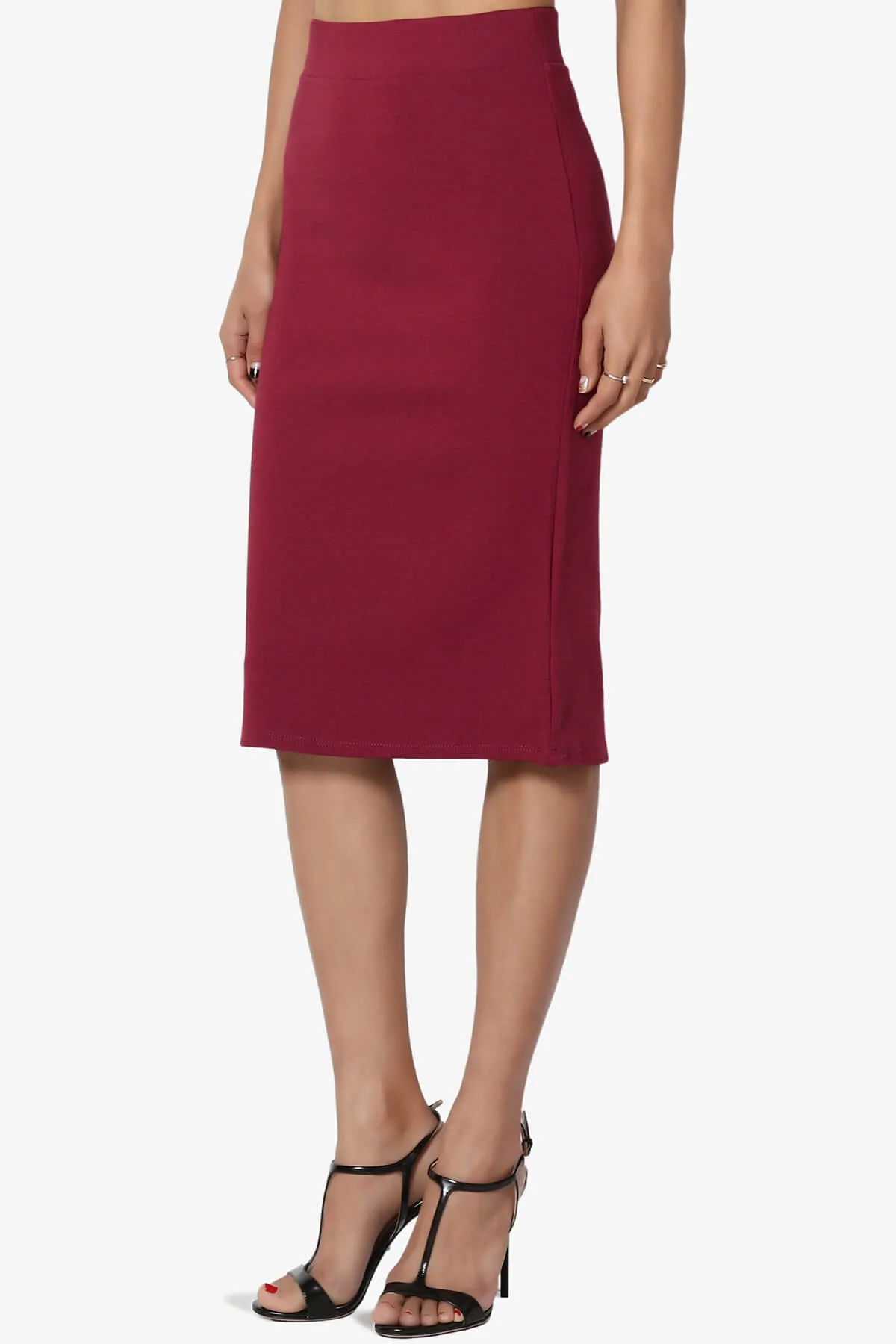 Gisele Ponte Basic Knee Pnecil Skirt