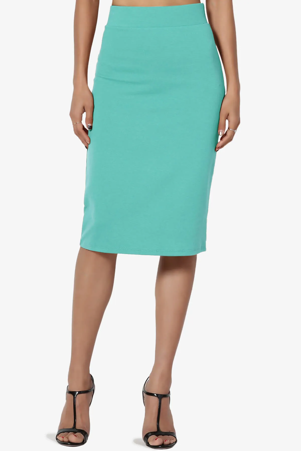 Gisele Ponte Basic Knee Pnecil Skirt
