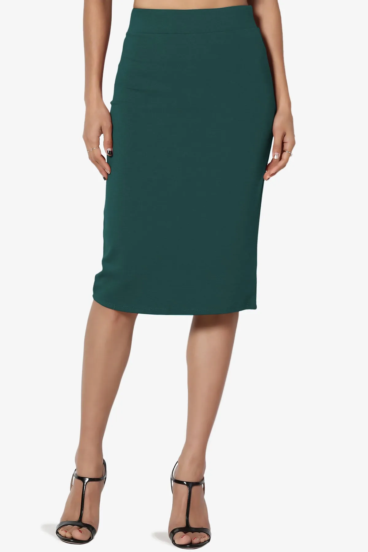 Gisele Ponte Basic Knee Pnecil Skirt