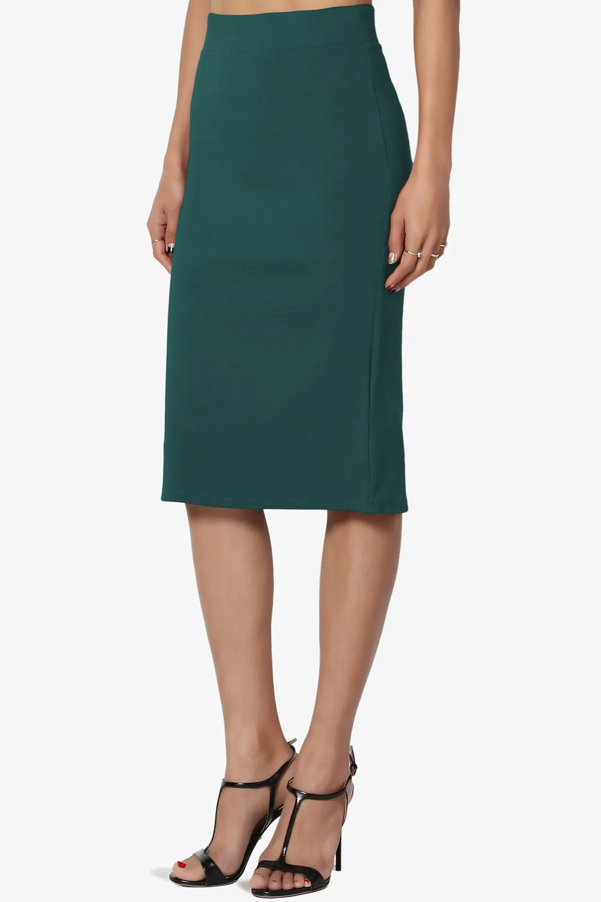 Gisele Ponte Basic Knee Pnecil Skirt