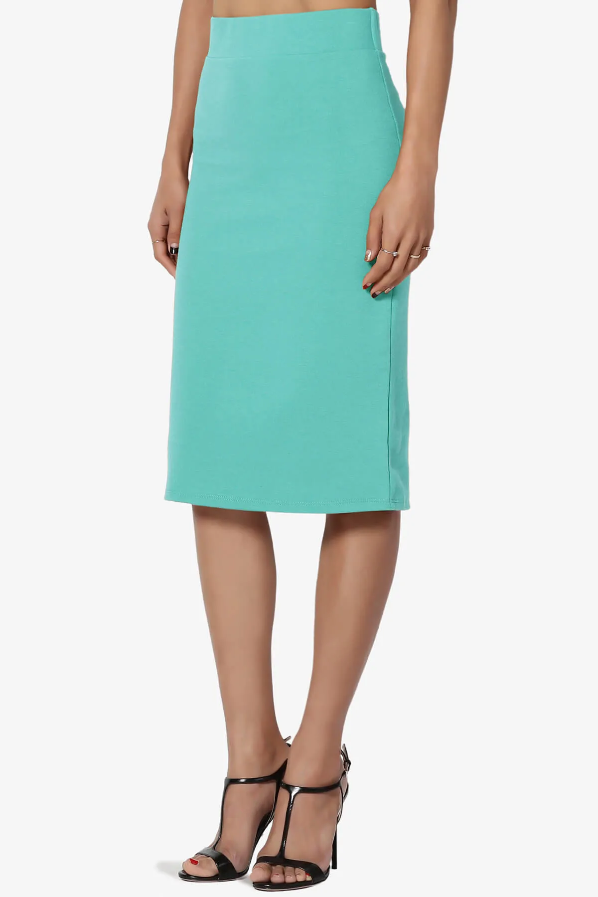 Gisele Ponte Basic Knee Pnecil Skirt