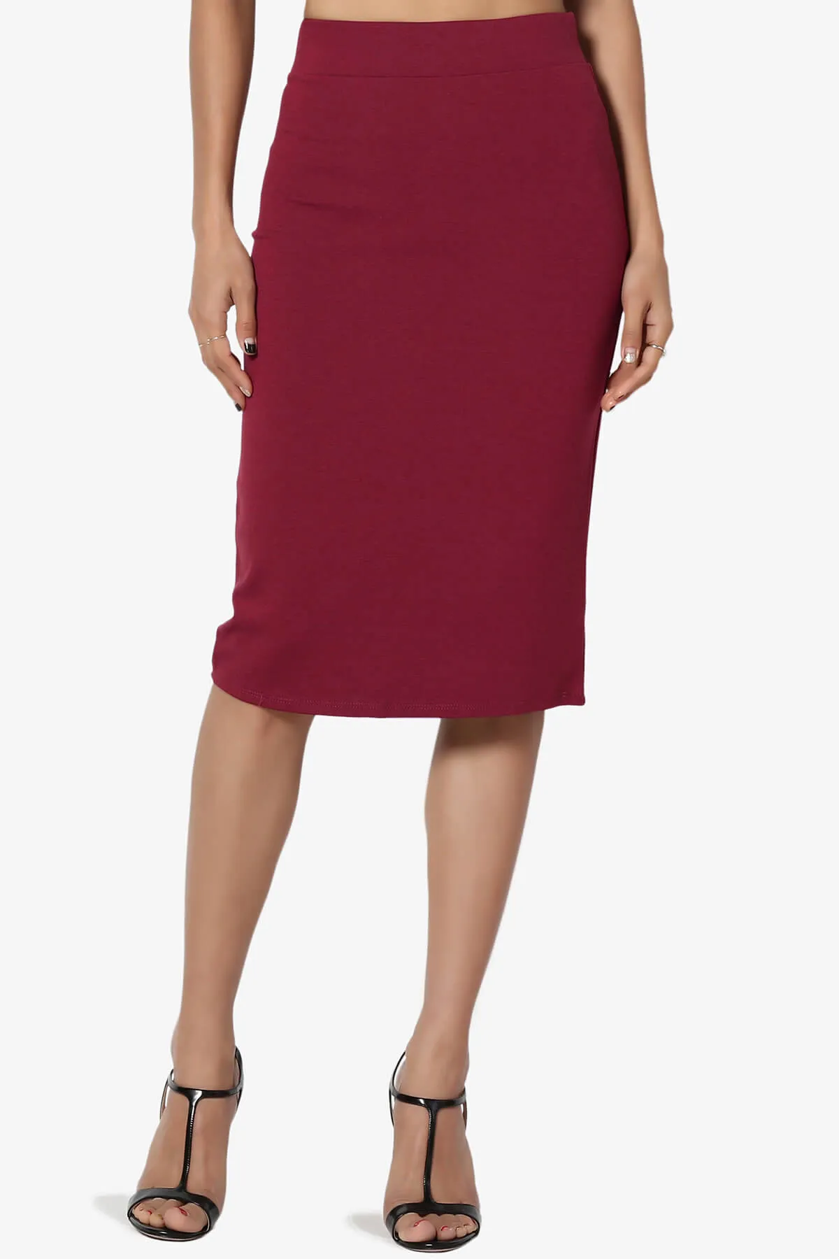Gisele Ponte Basic Knee Pnecil Skirt