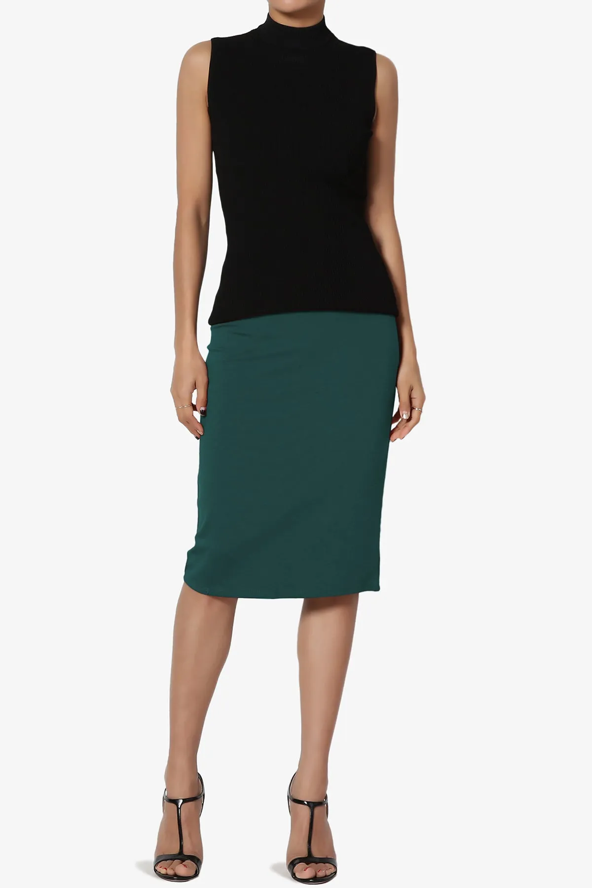 Gisele Ponte Basic Knee Pnecil Skirt
