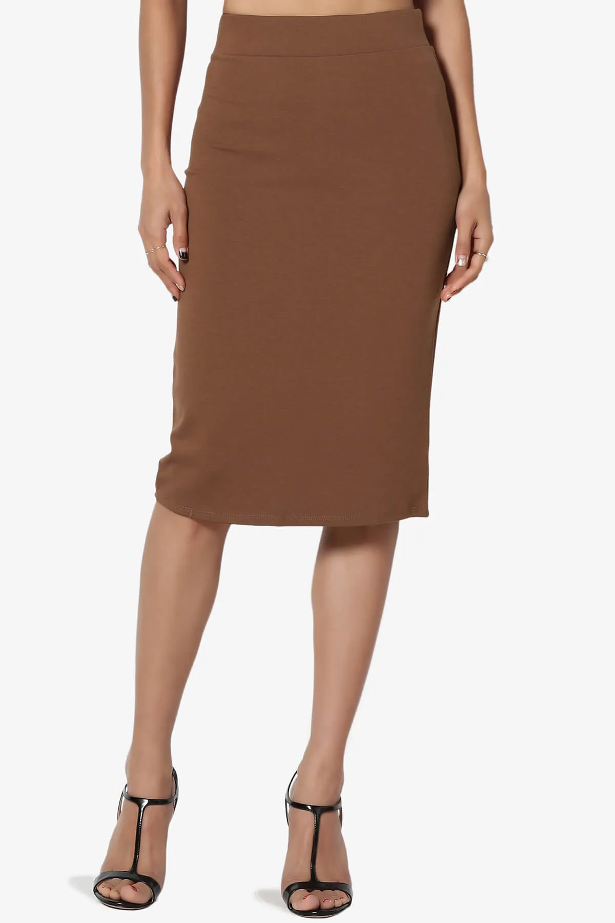 Gisele Ponte Basic Knee Pnecil Skirt