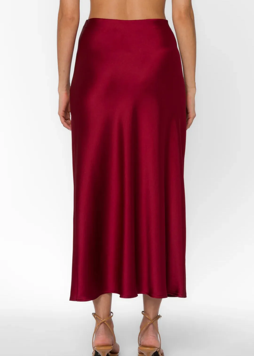 GOLD Gypsy Midi Skirt | Crimson