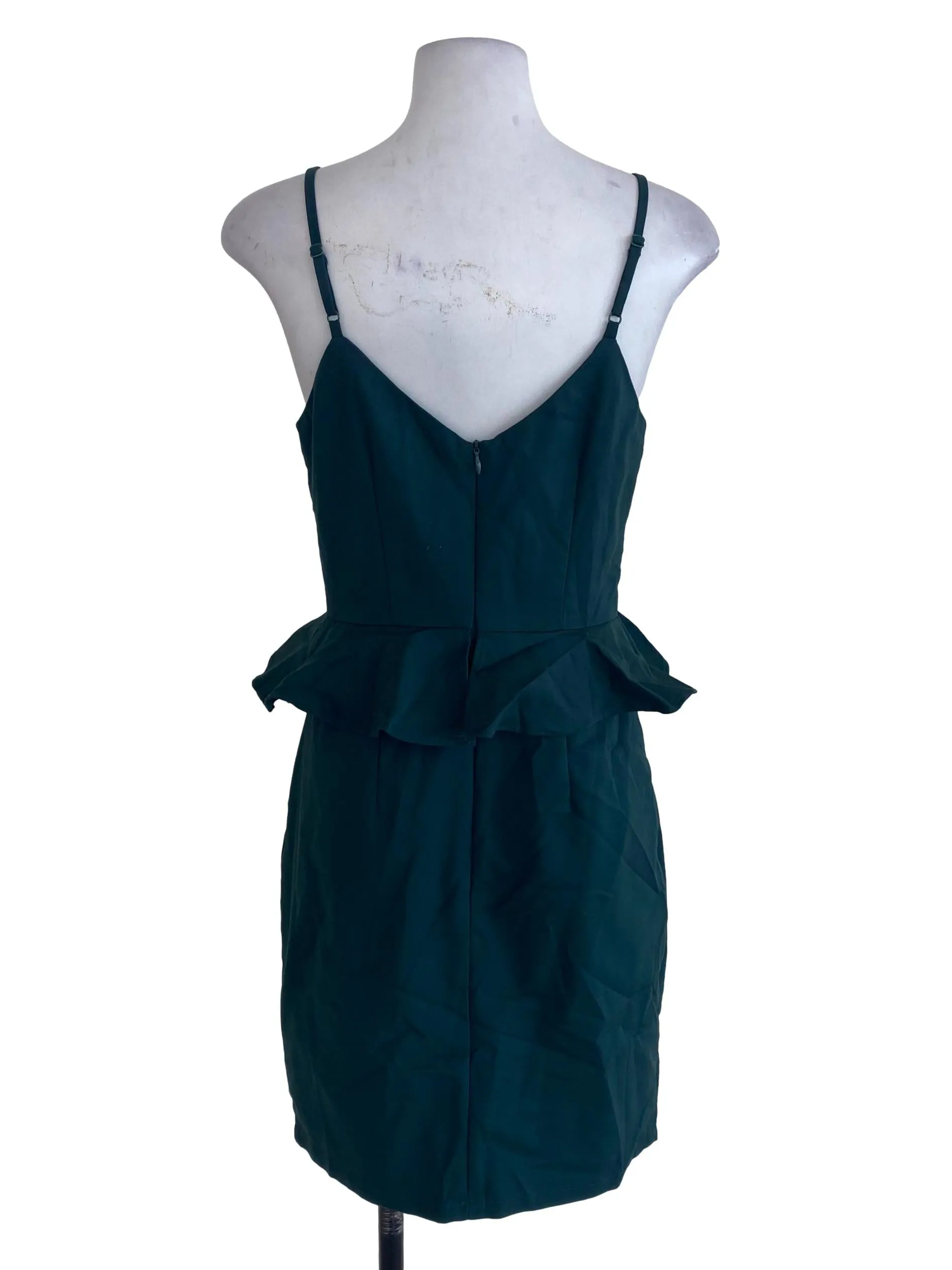 Green Peplum Mini Dress