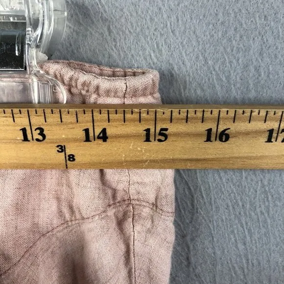Hanna For La Journee Skirt Womens Small Pink 100% Linen Lagenlook Asymmetrical
