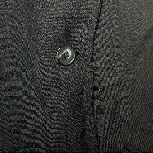 Harve Benard black 100% wool one button blazer women’s size medium 8