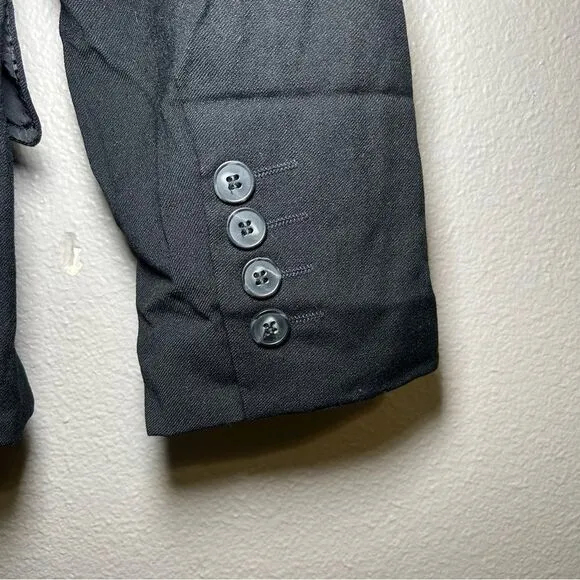 Harve Benard black 100% wool one button blazer women’s size medium 8