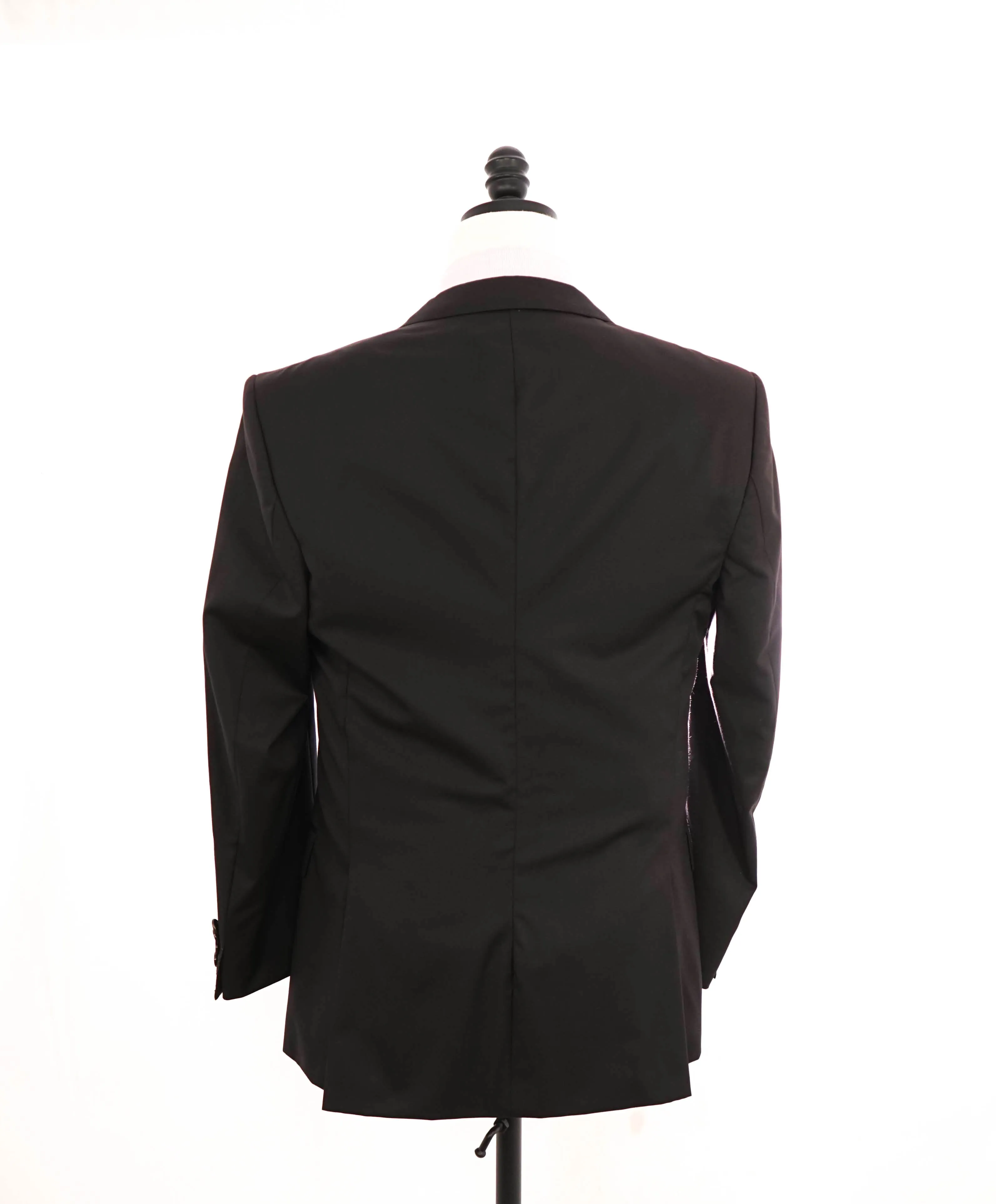 HUGO BOSS - "GUABELLO" Italian Fabric Solid Black SLIM Blazer 1-Pc - 38R