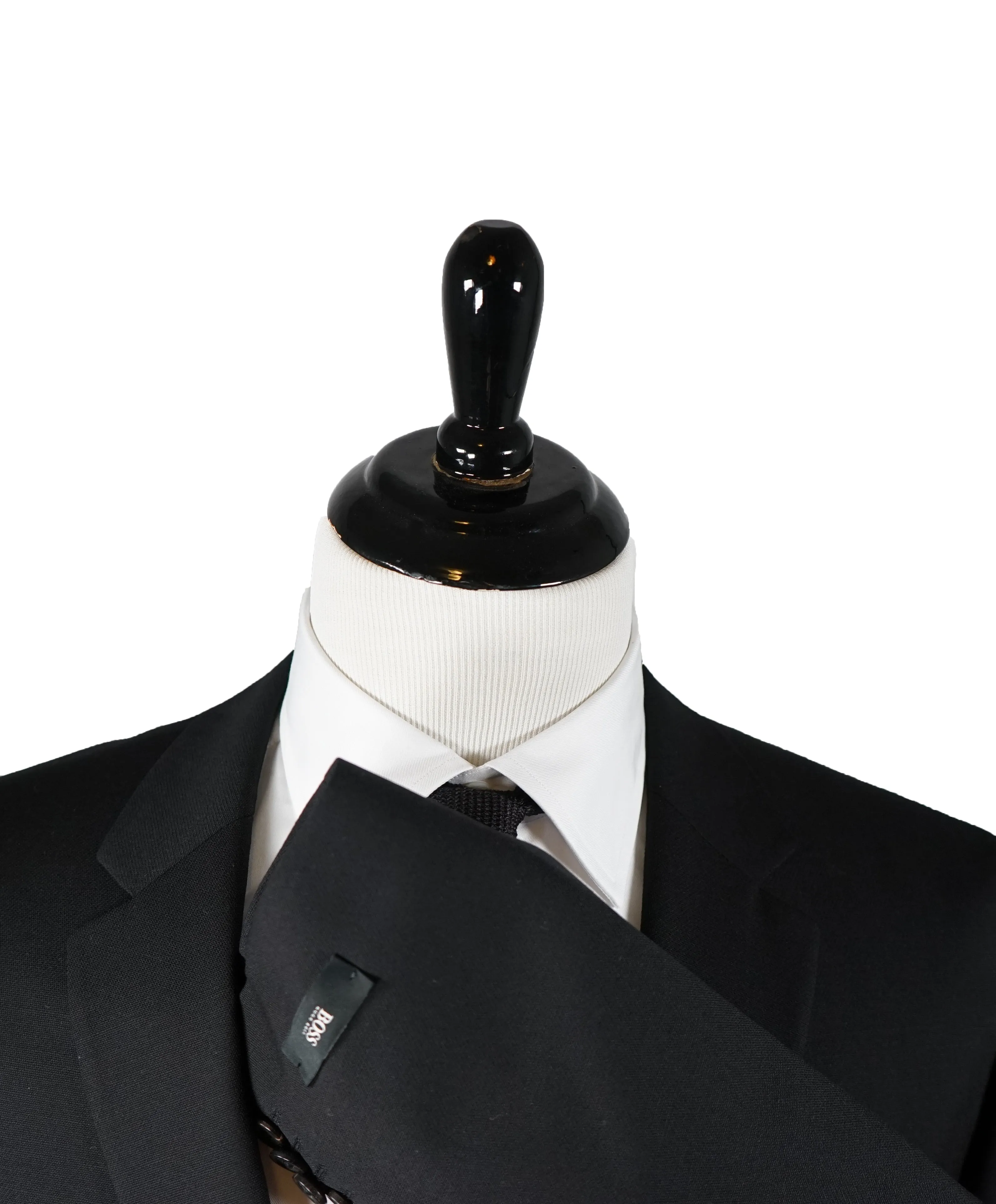 HUGO BOSS - The Grand/Central Black Textured Fabric 2-Button Suit - 44L