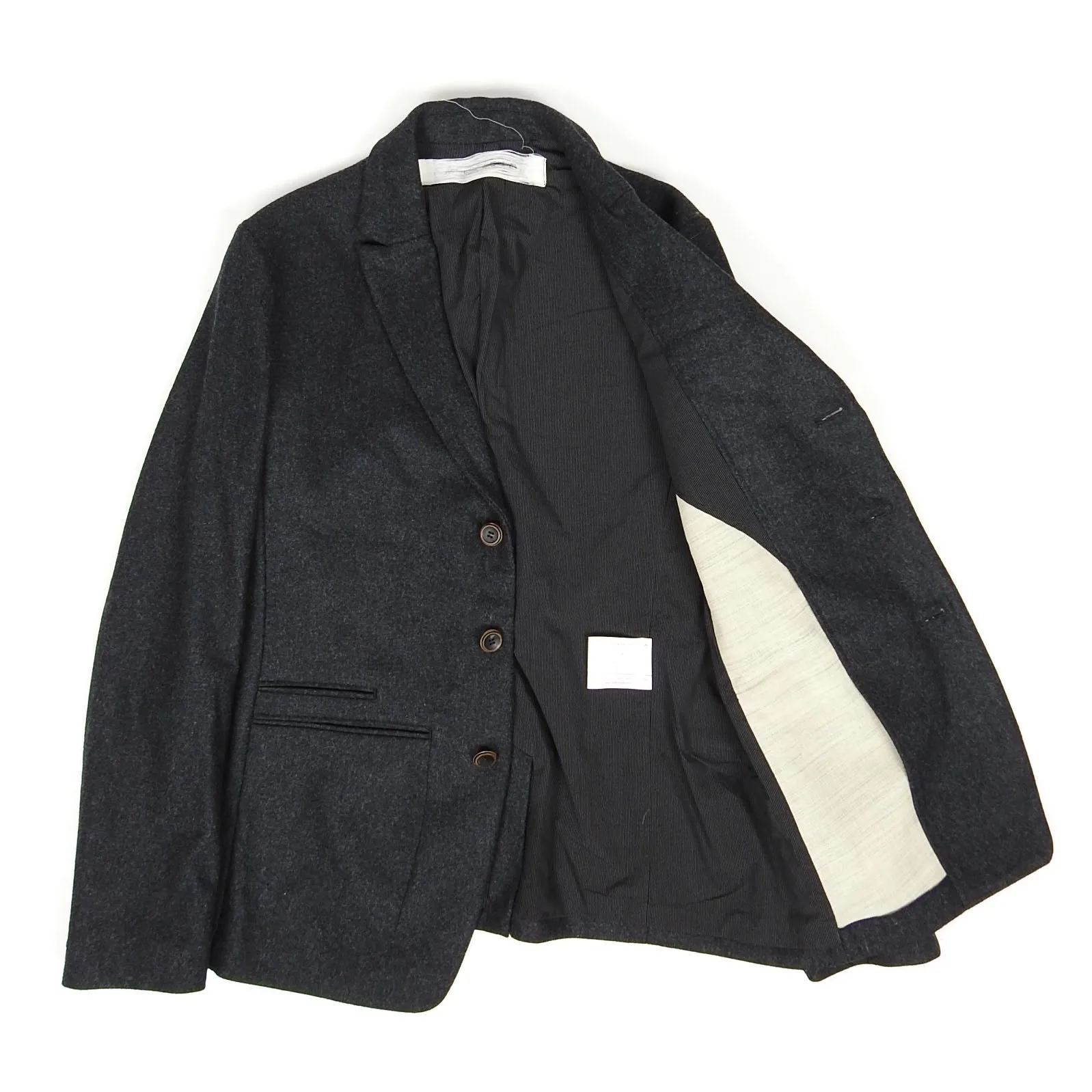 Individual Sentiments Charcoal Wool Blazer Size 1