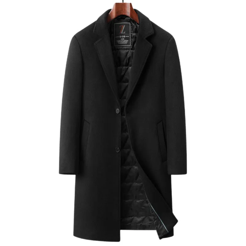 INSTOCK-New autumn and winter men's wool coat mid-length suit