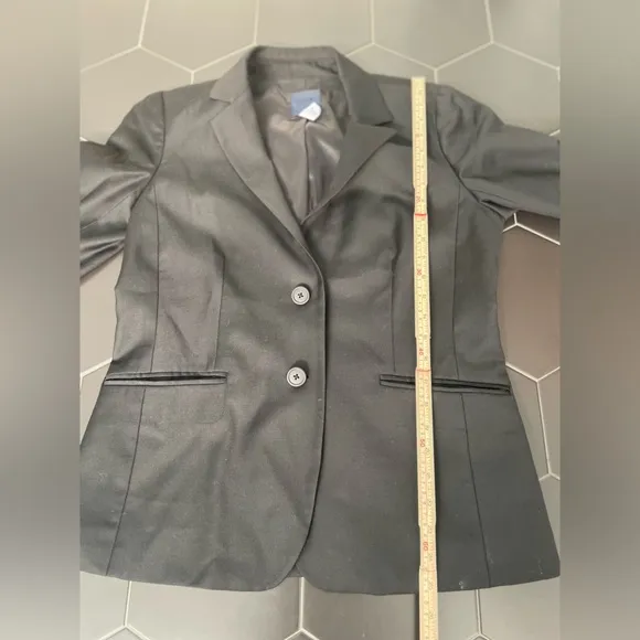 J. Crew 100% Black Wool Lining  Super‎ 120s Two Button Blazer - Sz 8
