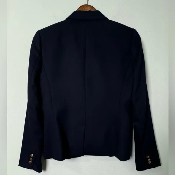 J. Crew Classic Schoolboy Wool Blazer in Navy Style 28233 Size 4