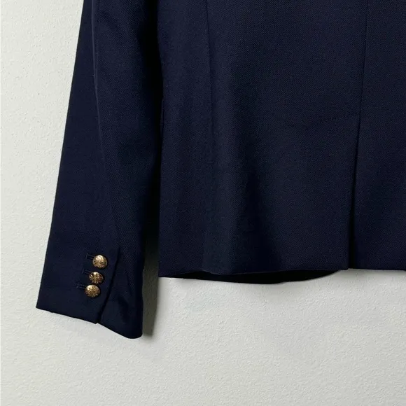 J. Crew Classic Schoolboy Wool Blazer in Navy Style 28233 Size 4