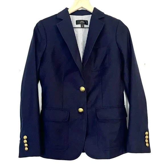 J. Crew Schoolboy Navy Wool Blazer