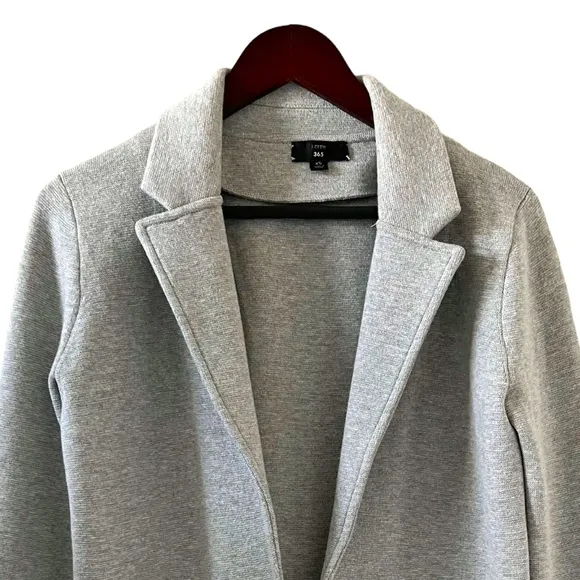 J. Crew Sophie Open Front Merino Wool Blend Sweater Blazer In Light Gray Size XS