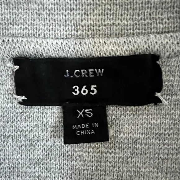 J. Crew Sophie Open Front Merino Wool Blend Sweater Blazer In Light Gray Size XS
