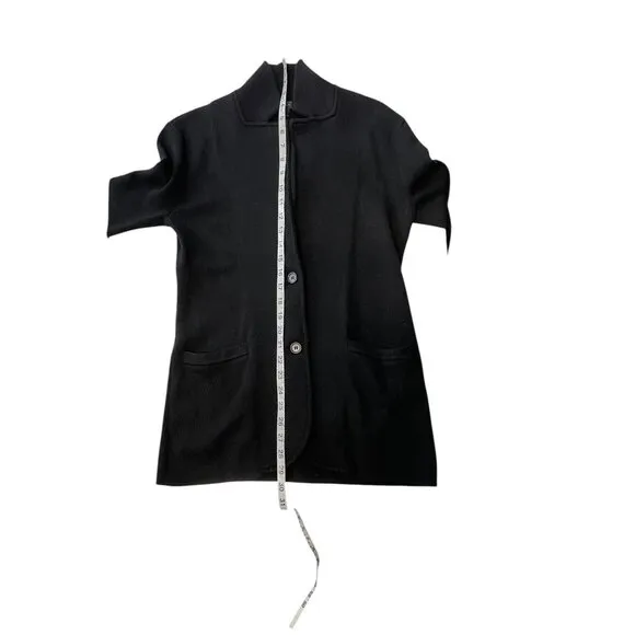 J. Crew Womens Black Merino Wool Sweater Blazer Cardigan XS