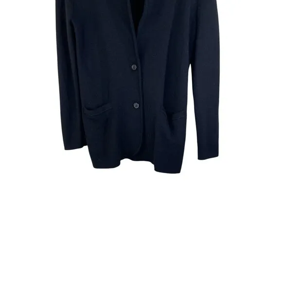 J. Crew Womens Black Merino Wool Sweater Blazer Cardigan XS