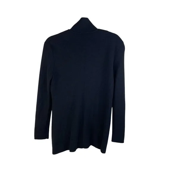J. Crew Womens Black Merino Wool Sweater Blazer Cardigan XS