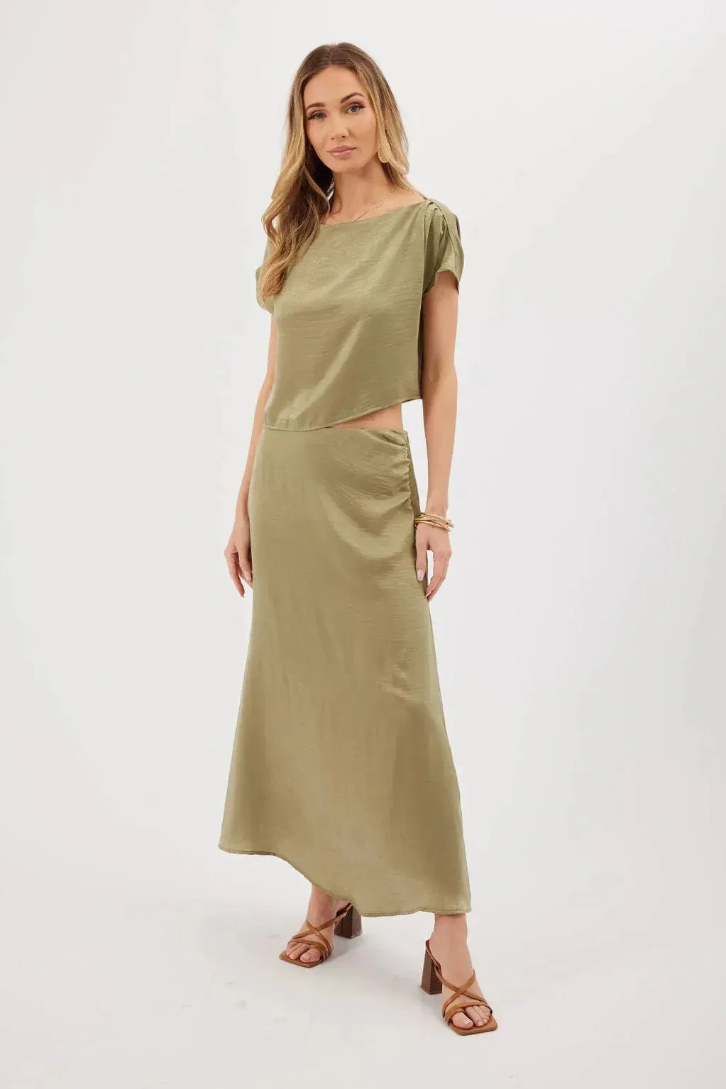 Jana Sage Midi Skirt