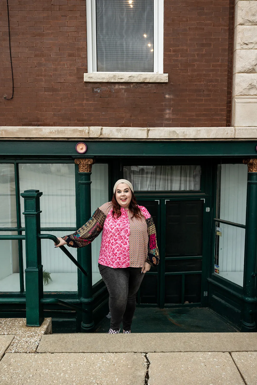 janis long sleeve top in pink