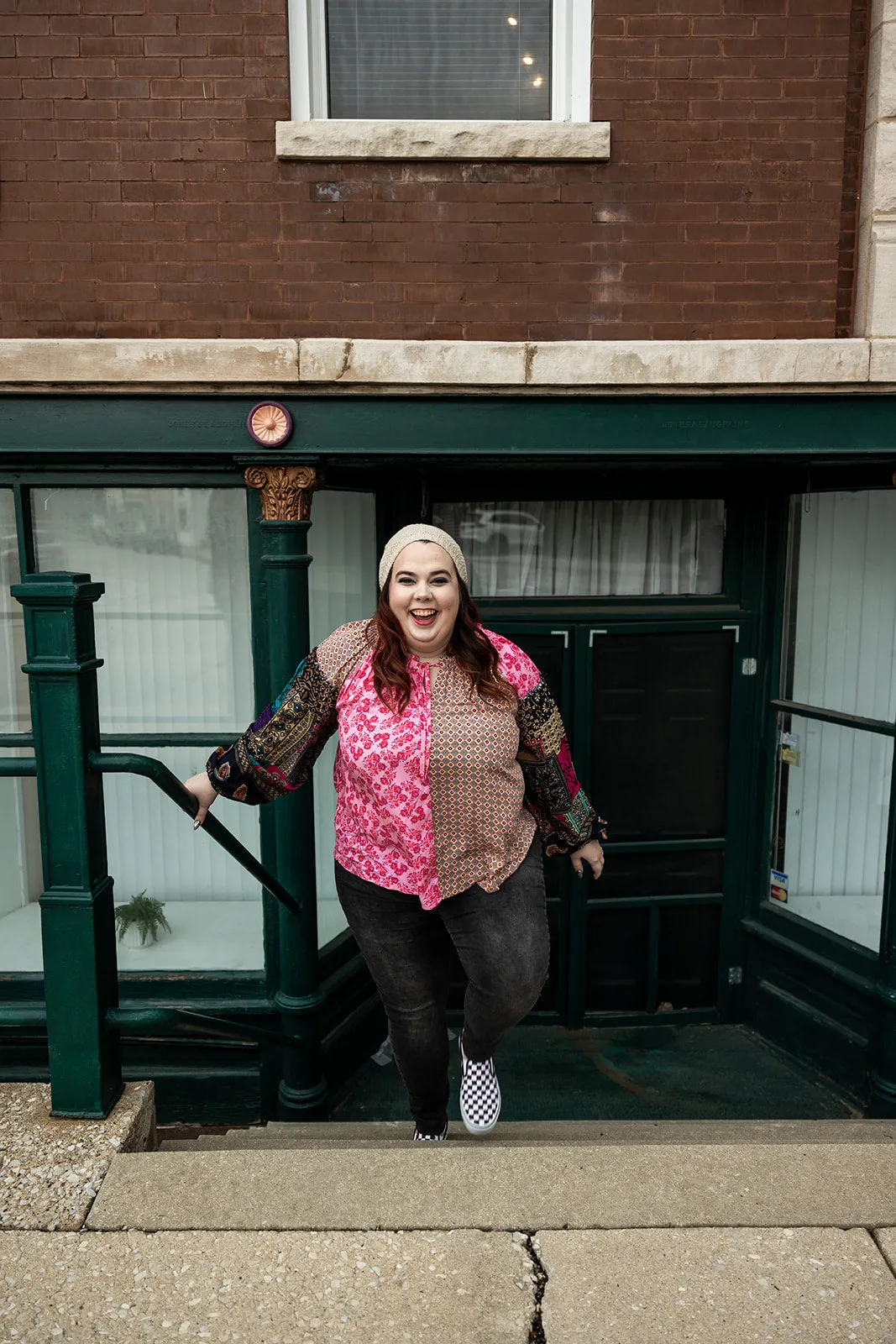 janis long sleeve top in pink
