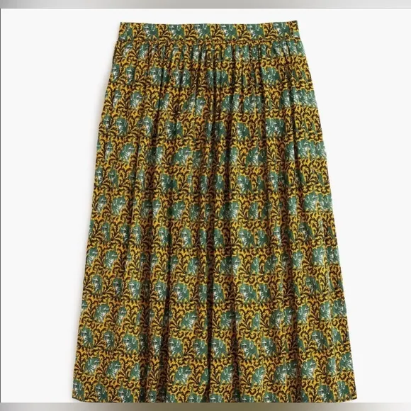 J.Crew elephant print midi skirt