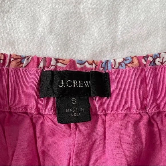Jcrew SMALL Tiered midi skirt in pink vines block print lined cotton AO831 maxi