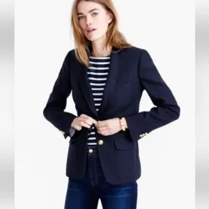 J.Crew wool Rhodes Navy Blazer Sz 4 #AA