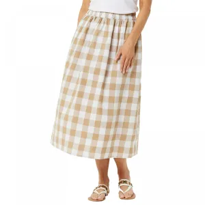 Joan Rivers Women's Buffalo Check Midi Skirt