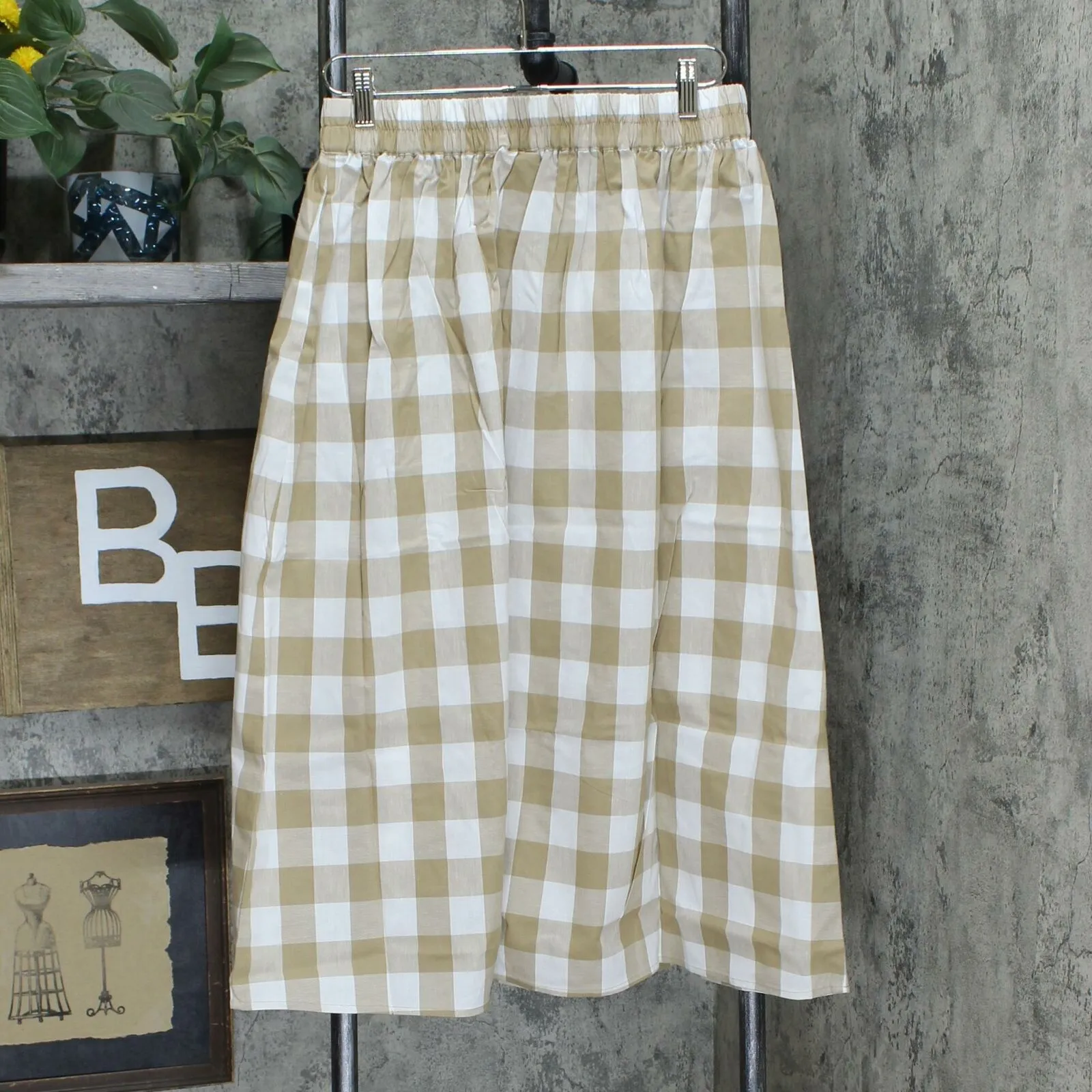 Joan Rivers Women's Buffalo Check Midi Skirt