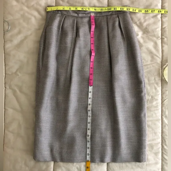 Jones New York Petite Double-Breasted Plaid Skirt Suit Size 8P