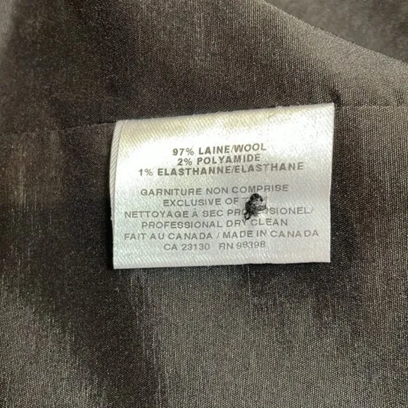 Judith &amp; Charles wool leather versatile jacket blazer US2 office to night
