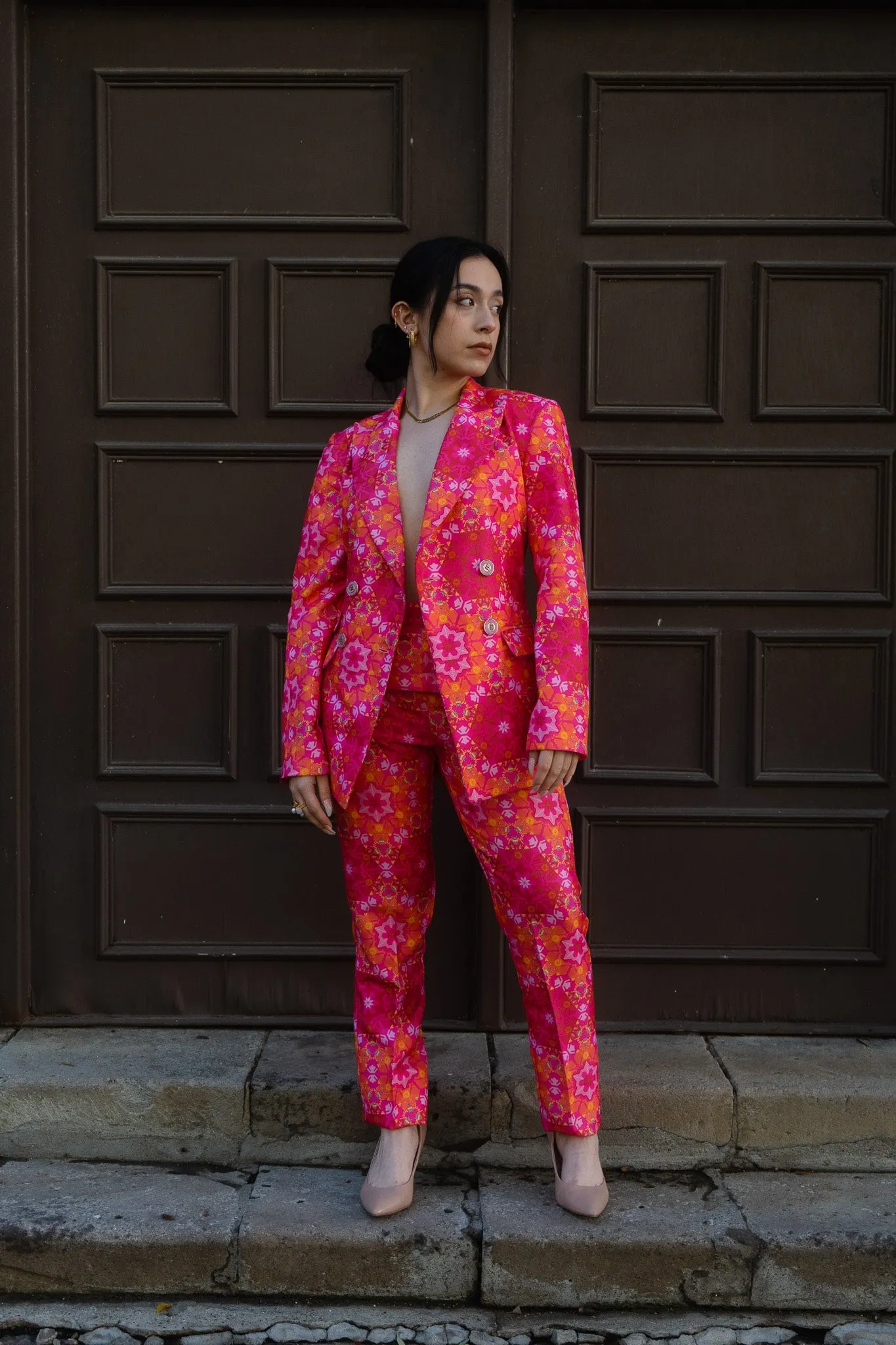 Kaleidoscope Double-Breasted Suit Blazer