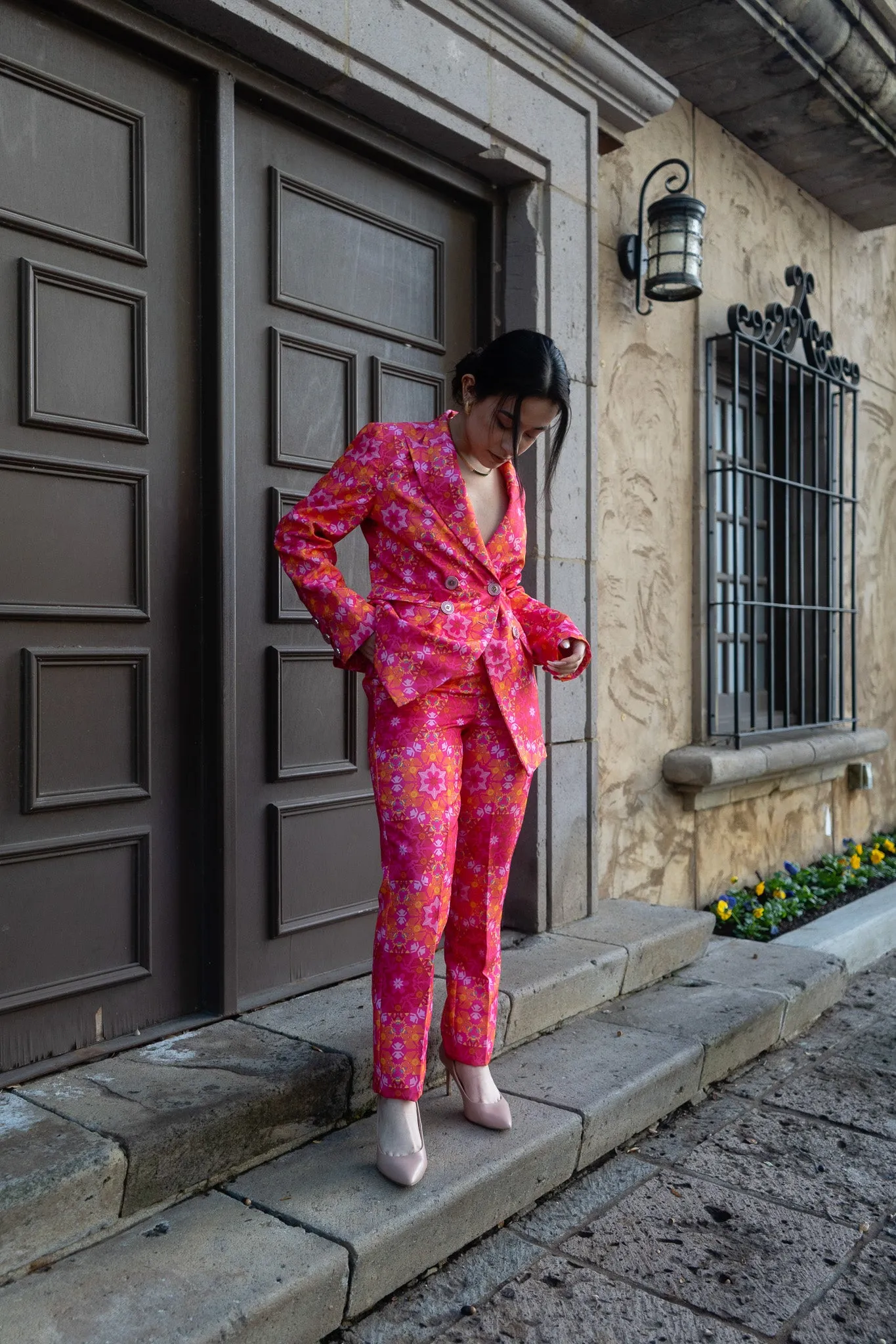 Kaleidoscope Double-Breasted Suit Blazer