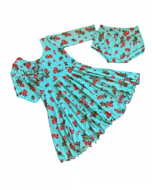 Kids Twirly Set in Strawberries