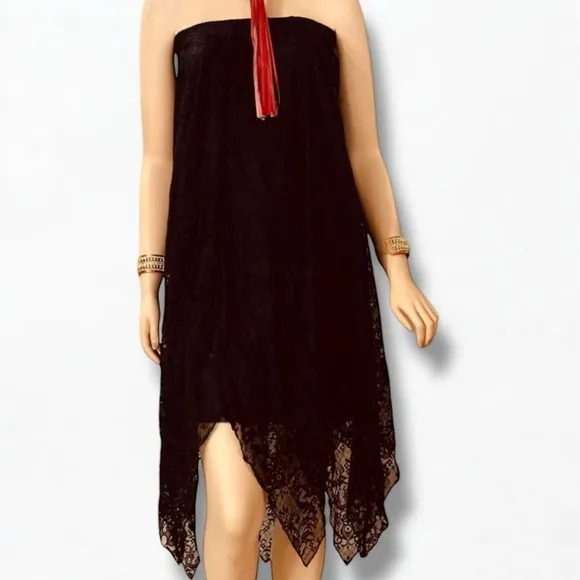 Killstar Black Maxi Skirt with Asymmetrical Hem for Cocktail