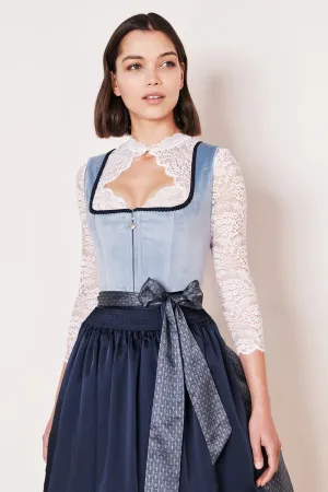 Kruger Mini Dirndl 2pcs. 60cm "Dena" blue (36,46)