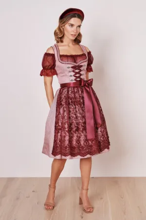 Kruger Mini Dirndl 2pcs. 60cm "Marica" red