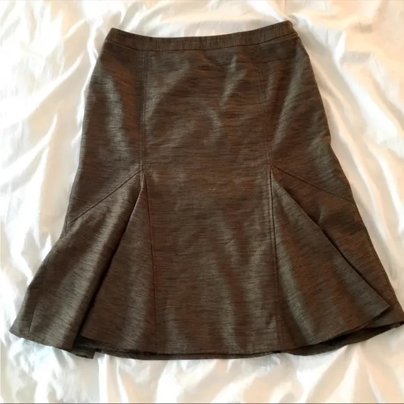 Lafayette 148 NY Brown Fit &amp; Flare Skirt Size 8
