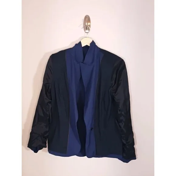 Lafayette 148 Wool Blend Career Preppy Business Navy Women's Blazer Size 12