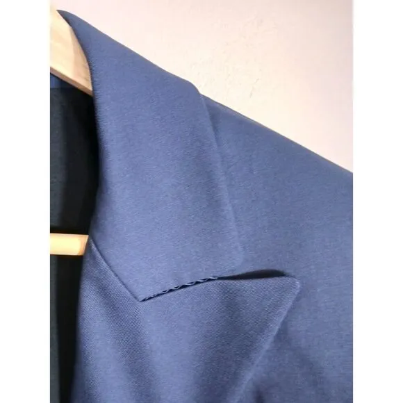 Lafayette 148 Wool Blend Career Preppy Business Navy Women's Blazer Size 12