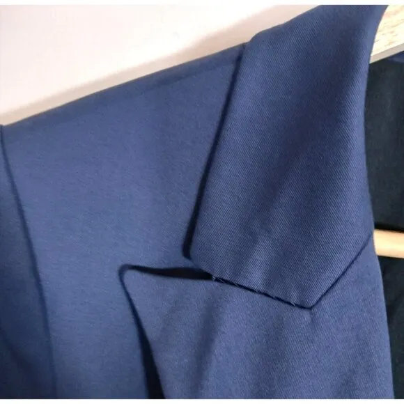 Lafayette 148 Wool Blend Career Preppy Business Navy Women's Blazer Size 12